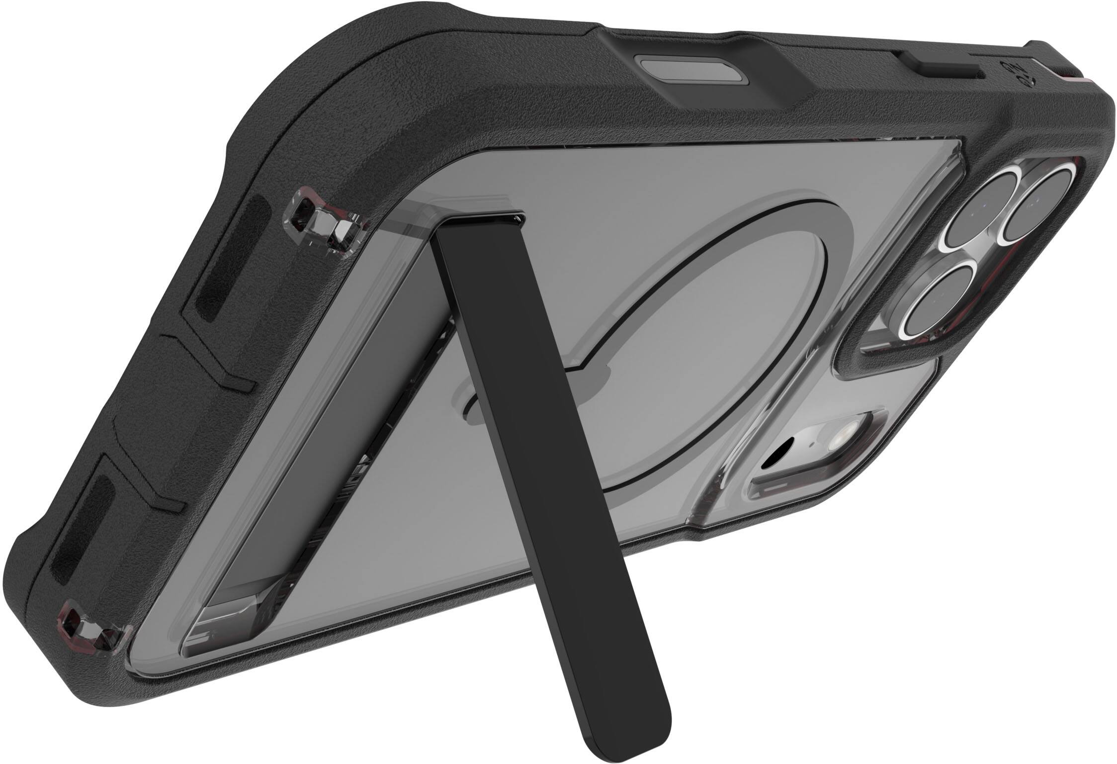 Alt View 17. ZAGG - Rainier Snap with Kickstand for Apple iPhone 17 Pro Max - Smoke Black.