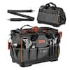 Front. VEVOR - Tool Bag, 16.1 Inch, 33-Pocket Portable Large Tool Box Organizer Storage, Toolbox with Water-Resistant Base, Zipper - Black;Orange.