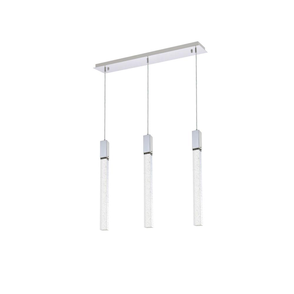 Back. Elegant Lighting - Weston 3 lights pendant in chrome - Chrome.