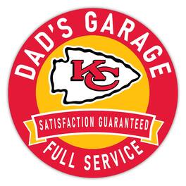 Fan Creations - Kansas City Chiefs 16" Dad's Garage Wood Sign - Multicolor