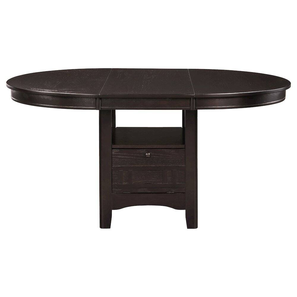 Alt View 2. Coaster Co. of America - Lavon Oval 60-inch Extension Leaf Dining Table Espresso - Brown.