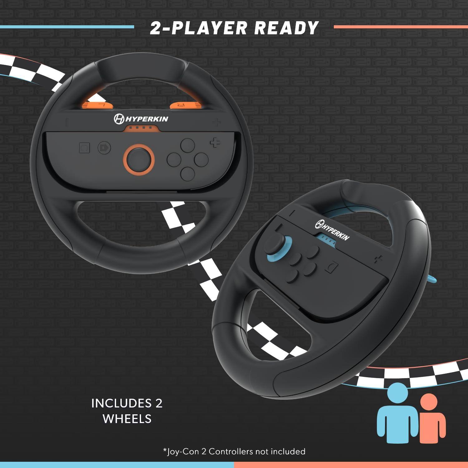2-PLAYER READY

HYPERKIN

INCLUDES 2 WHEELS

*Joy-Con 2 Controllers not included