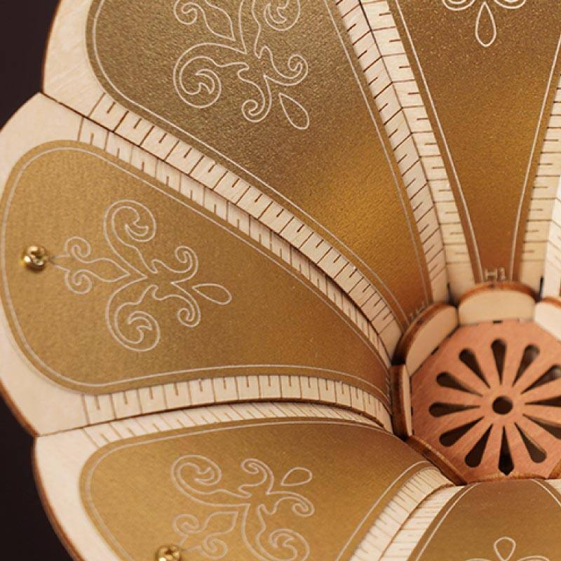 Alt View 7. ROKR - ROKR 3D Wooden Puzzles Diva Phonograph Music Box Mechanical Model Kit to Build, AMK82.