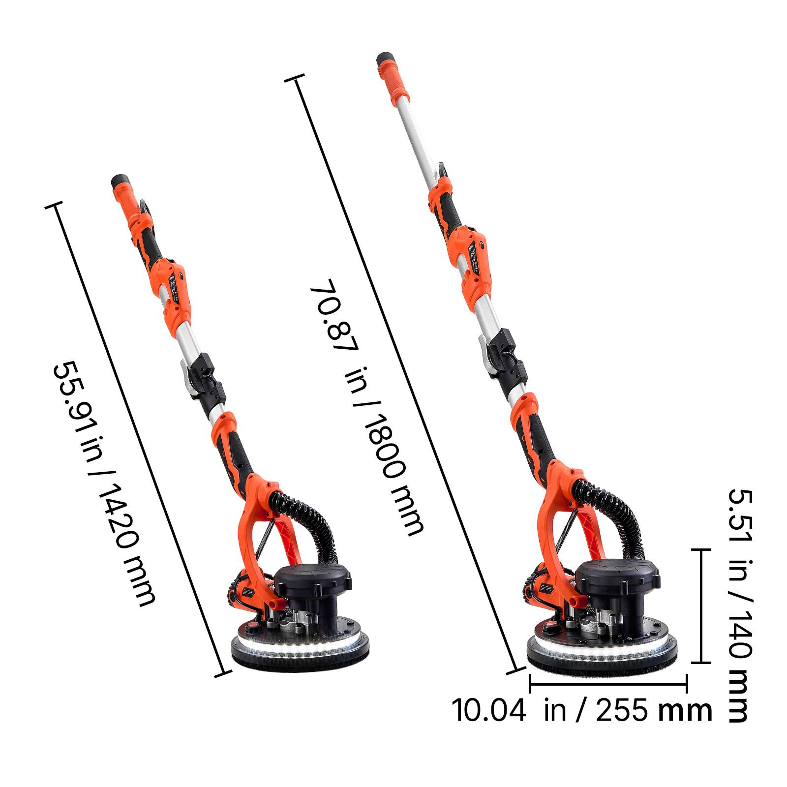 55.91 in / 1420 mm  
70.87 in / 1800 mm  
5.51 in / 140 mm  
10.04 in / 255 mm