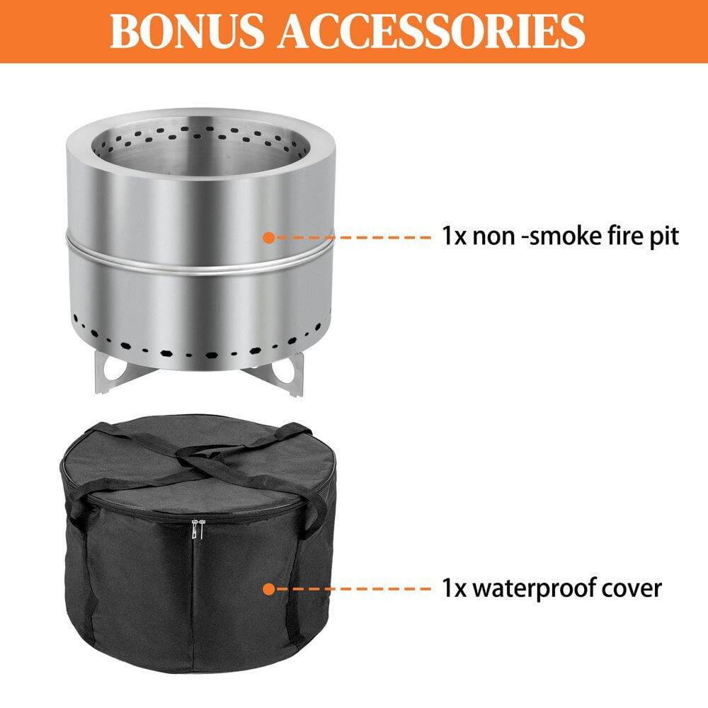 BONUS ACCESSORIES

1x non-smoke fire pit

1x waterproof cover