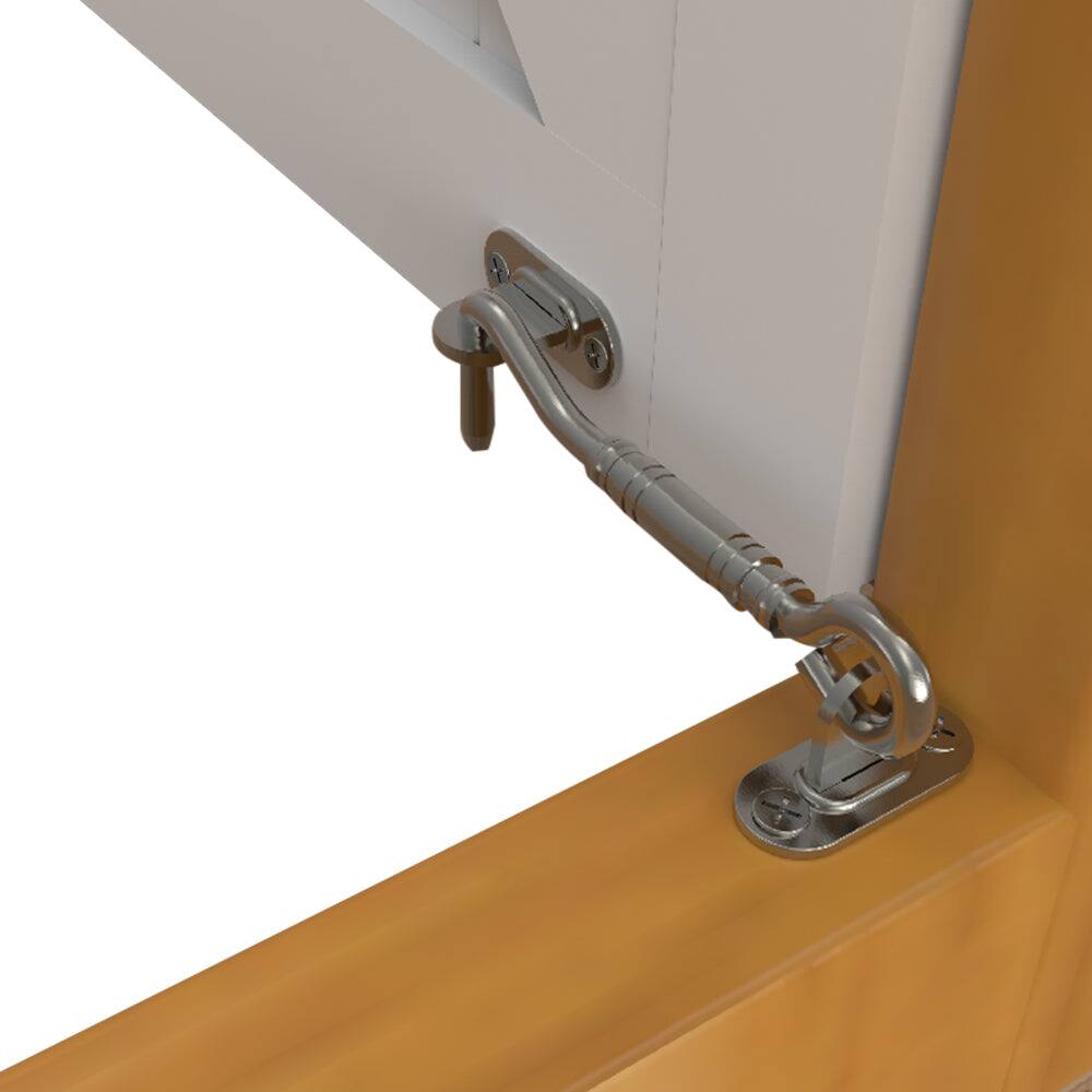 Alt View 5. Boyel Living - 4 in. Stainless Steel Sliding Barn Door Hook Lock Latch - Stainless Steel.