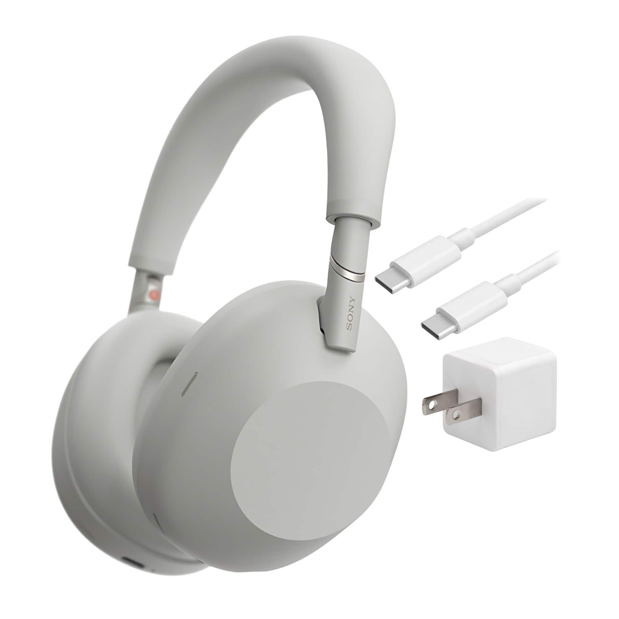 Sony - WH-1000XM6 Wireless Noise-Canceling Headphone and Accessory Bundle - Silver