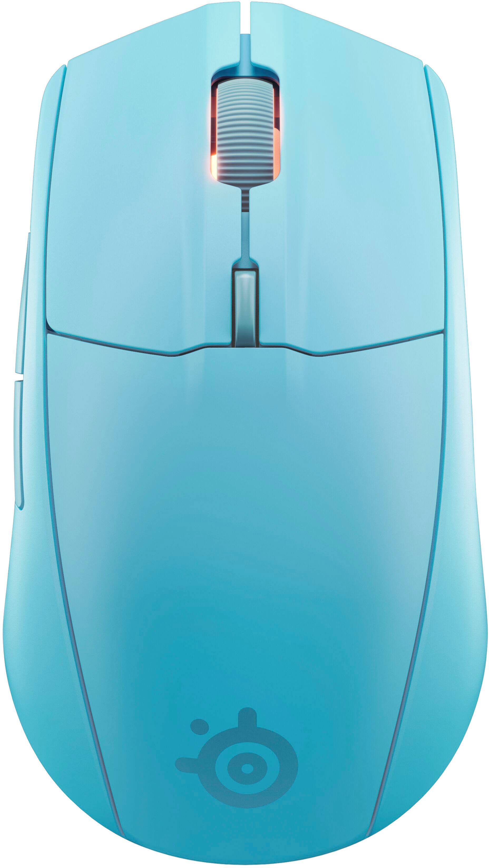 Alt View 4. SteelSeries - Rival 3 Gen 2 Wireless Optical Gaming Mouse with Ultra-fast clicks - Aqua.