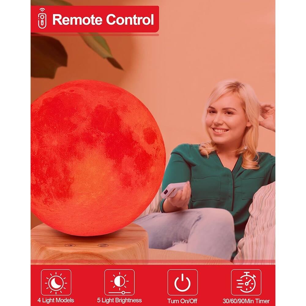 Remote Control

4 Light Models

5 Light Brightness

Turn On/Off

30/60/90Min Timer