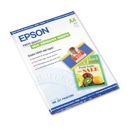 Epson - Photo-Quality Self Adhesive Paper A4 Size Matte White - Pack of 10