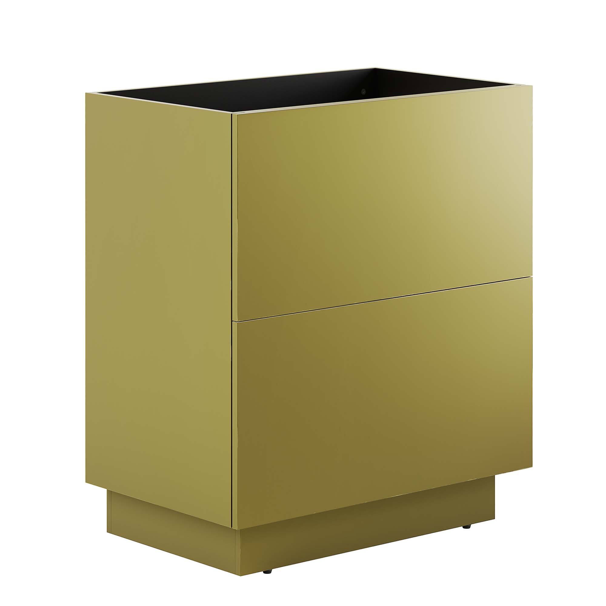 Angle. Modway - Quantum Bathroom Cabinet Basin Not Included by Modway - Gold.