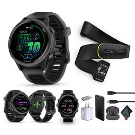 Garmin - Forerunner 570 – 42MM, Black , Air Pro EarBuds - Black - (2024)