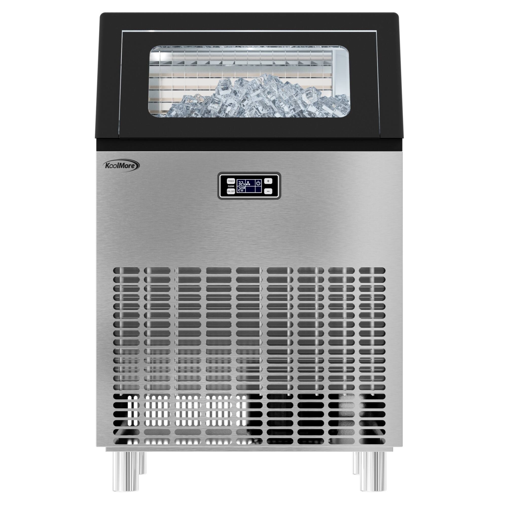 Front. Koolmore - 22 in. Air Cooled Undercounter Commercial Ice Maker, 265 lbs/24h. CIM265. - Stainless Steel.