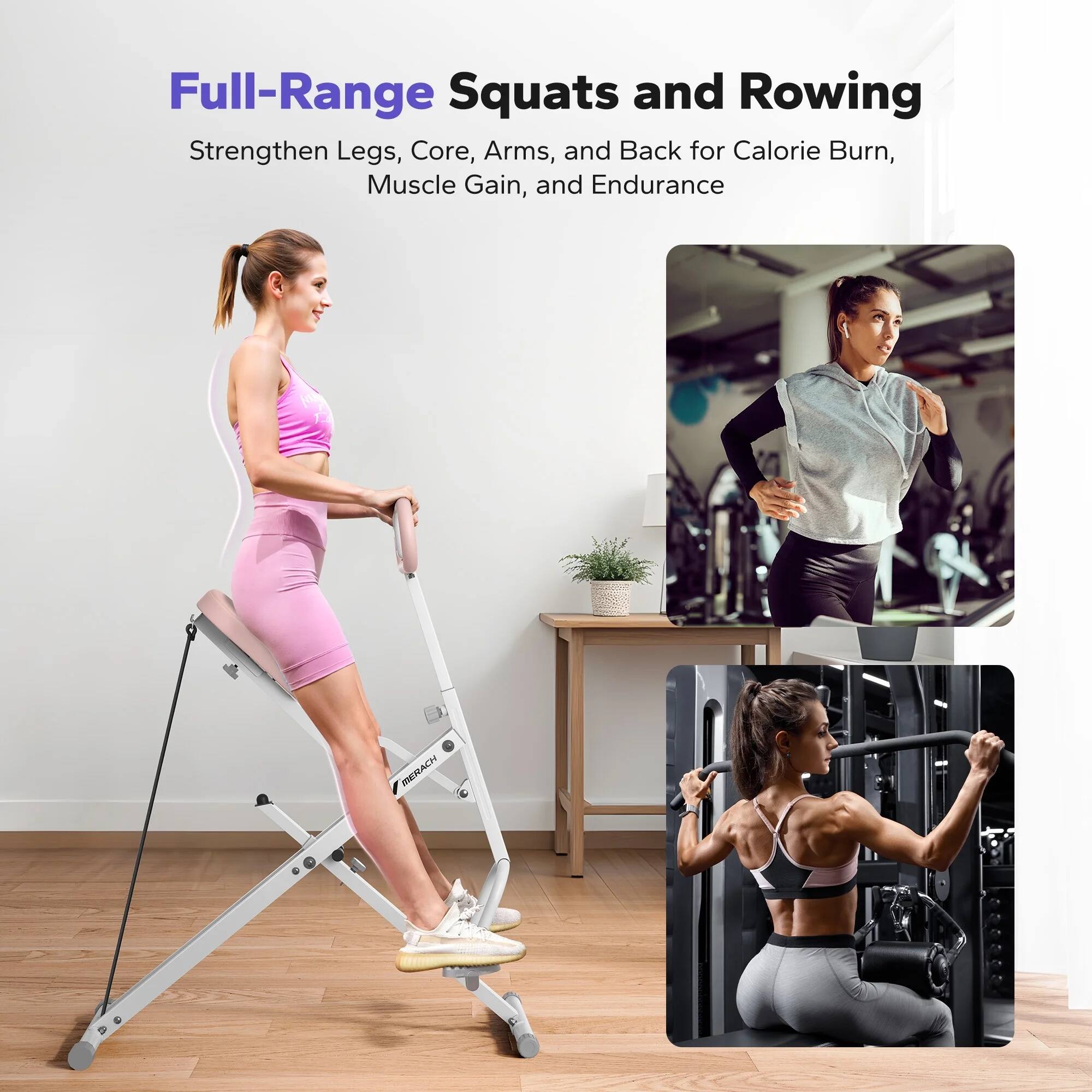 Full-Range Squats and Rowing

Strengthen Legs, Core, Arms, and Back for Calorie Burn, Muscle Gain, and Endurance