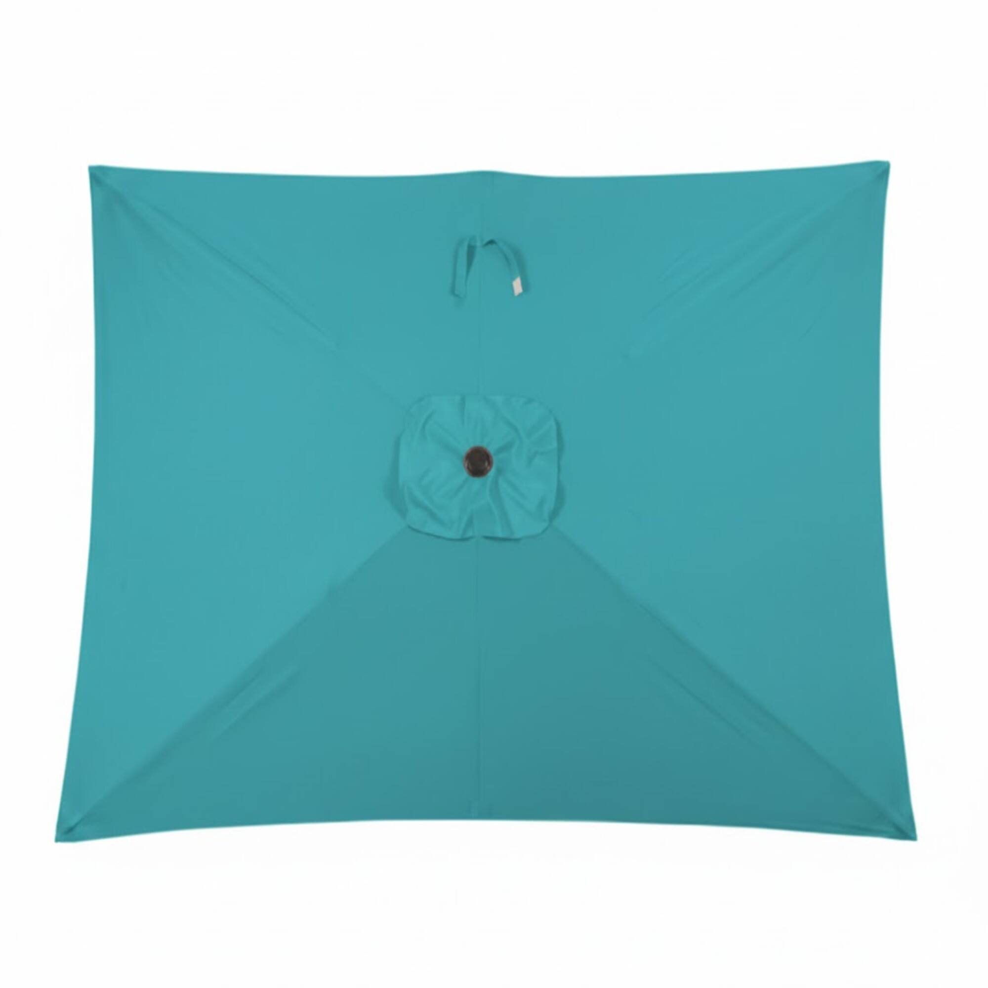 Alt View 6. Mondawe - 6.5 x 10 ft Rectangular Patio Umbrella with Crank, Tilt, Polyester UV-Resistant Canopy - Turquoise.