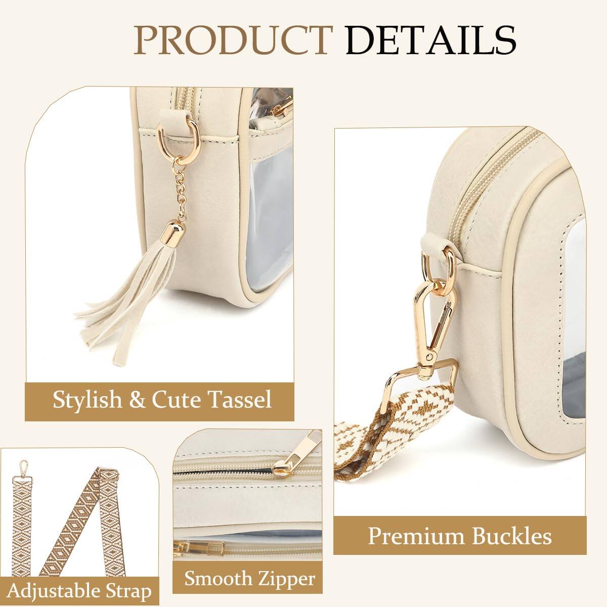 PRODUCT DETAILS

- Stylish & Cute Tassel
- Premium Buckles
- Adjustable Strap
- Smooth Zipper