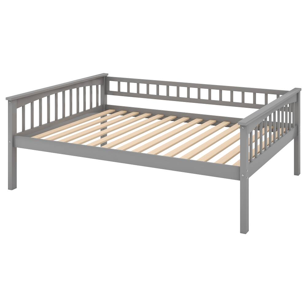 Alt View 9. Loheer - Loheer Full Over Full Bunk Bed with Drawers Convertible Solid Wood Gray - Gray.