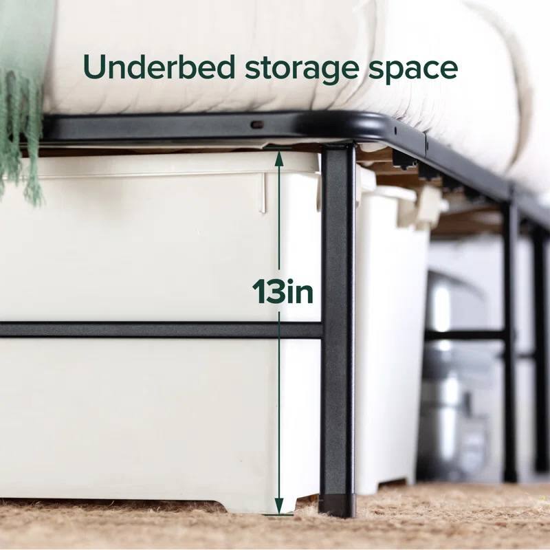Underbed storage space 13in
