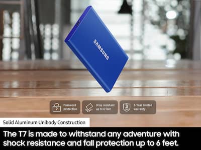 Samsung T7 1TB External USB 3.2 Gen 2 Portable SSD with Hardware Samsung T7 1TB External USB 3.2 Gen 2 Portable SSD with Hardware