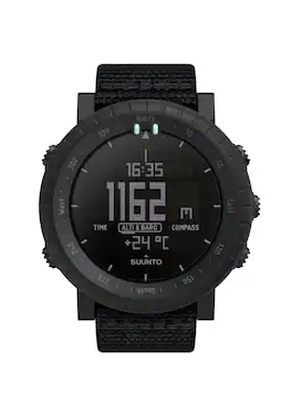 SUUNTO - Alpha Military Style Tactical Watch with Altimeter, Compass and Barometer - Black