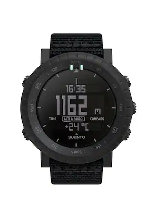 Front. SUUNTO - Alpha Military Style Tactical Watch with Altimeter, Compass and Barometer - Black.