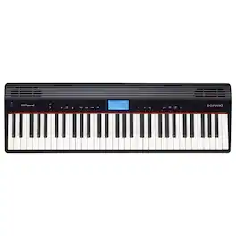 Roland - 61-Key Digital Keyboard with Bluetooth, Online Lessons, Streaming Songs, Onboard Speakers, Battery, and Headphone Play - Black