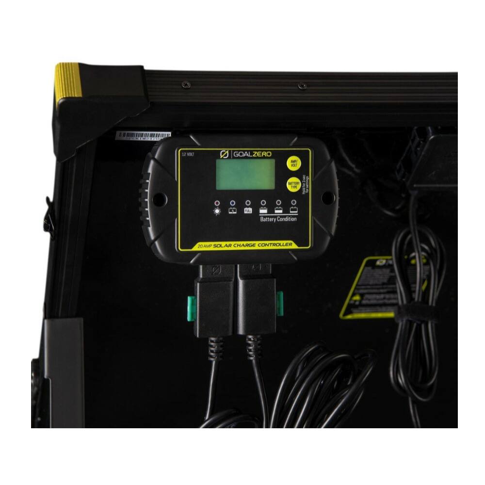 PA1 u WOLl 0 GOALZERO + + . + . - a. I NTE ga Ma Frm 1 +  O Battery Condition 20AMP 20 SOLAR CHARGE CONTROLLER