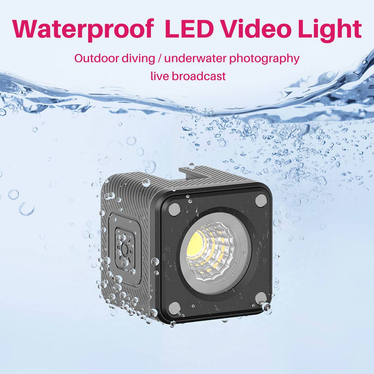 Waterproof LED Video Light  
Outdoor diving / underwater photography live broadcast