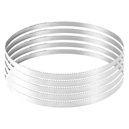 Front. VEVOR - Bandsaw Blade, 150 Inch Length, 4 TPI Band Saw Blade with 18 HRC Hardened Sharp Teeth, SK5 High-Strength Carbon Steel - Sliver.