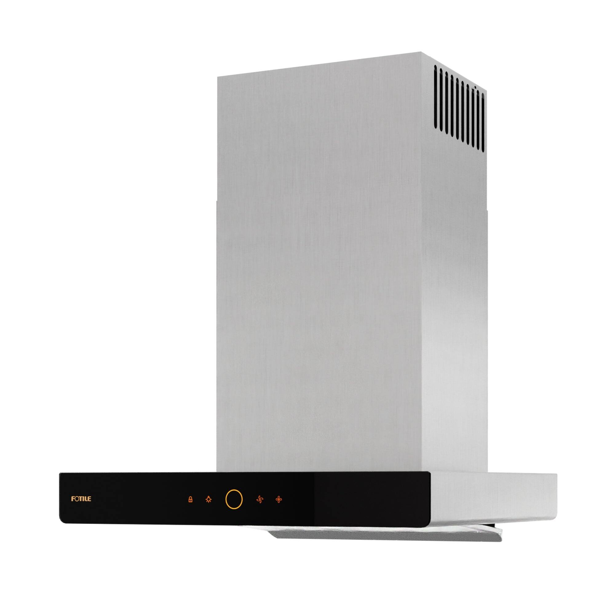 Angle. FOTILE - FOTILE 24" 850 CFM Wall-Mount Recirculation Range Hood in Stainless Steel - stainless steel.