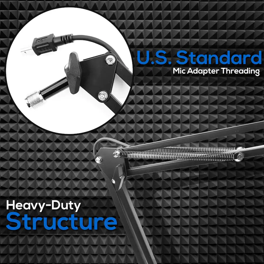 Sound Around USB Suspension Boom Microphone Stand, Adjustable Arm for ...