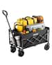 VEVOR - Collapsible Wagon Carts, 120L & 225LBS Folding Wagons with All-Terrain Wheels, Heavy Duty Outdoor Utility Cart - Black