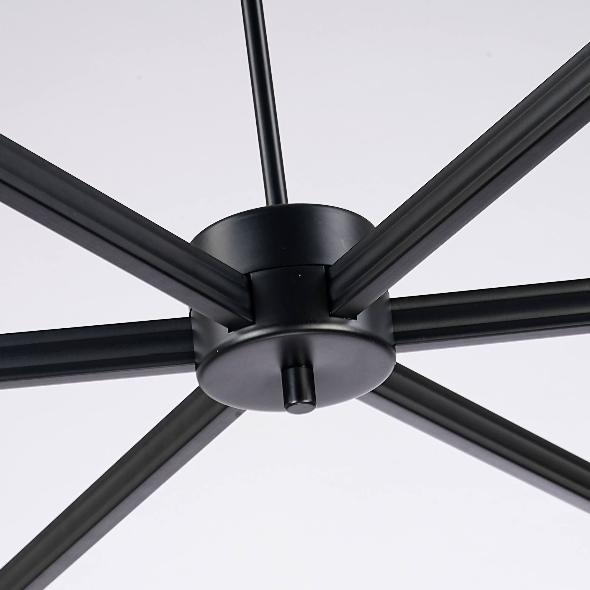 Alt View 3. Parrot Uncle - 34 Inch Modern 6 Light LED Adjustable Chandelier Ceiling Light for Dining Room and Living Room - Black.