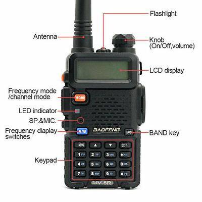 Alt View 1. Winado - Baofeng UV-5R Dual Band UHF/VHF Radio RF FM Ham 2 Way Radio Walkie Talkie - Black.