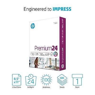 Engineered to IMPRESS

Premium 24

BrightWhite24

8.5" x 11" (216mm x 279mm)

24 lb. (90g/m²)

100 Brightness

500 Sheets

1 Ream