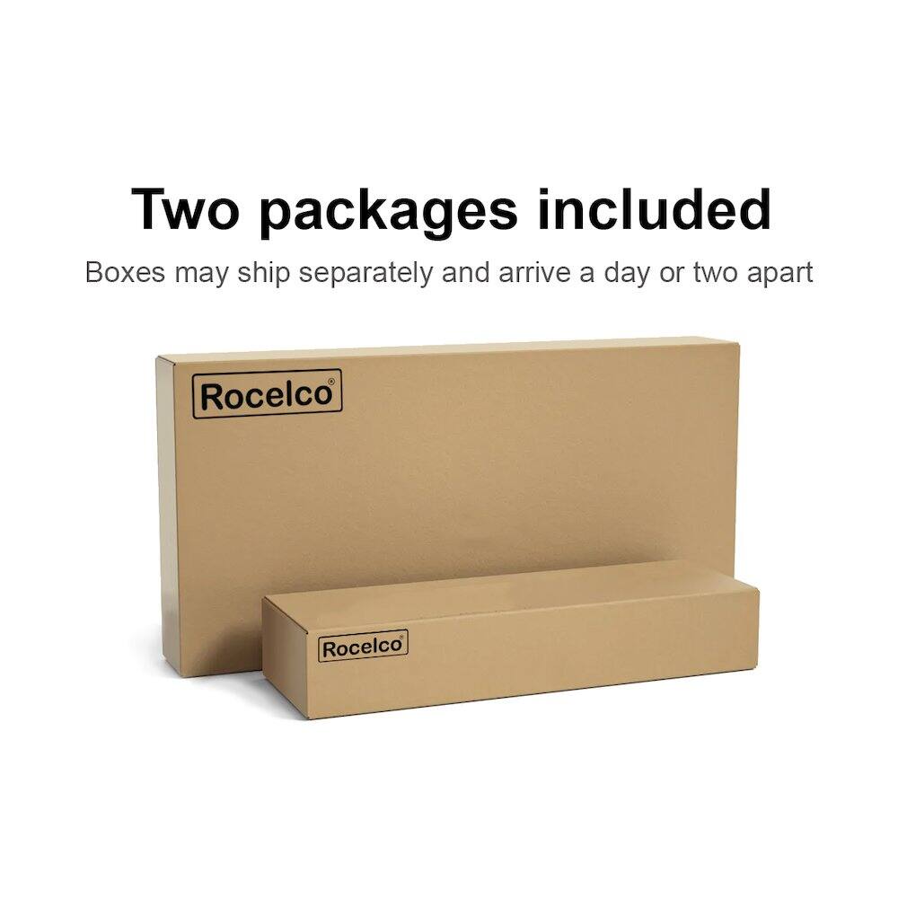 Two packages included  
Boxes may ship separately and arrive a day or two apart  
Rocelco  
Rocelco