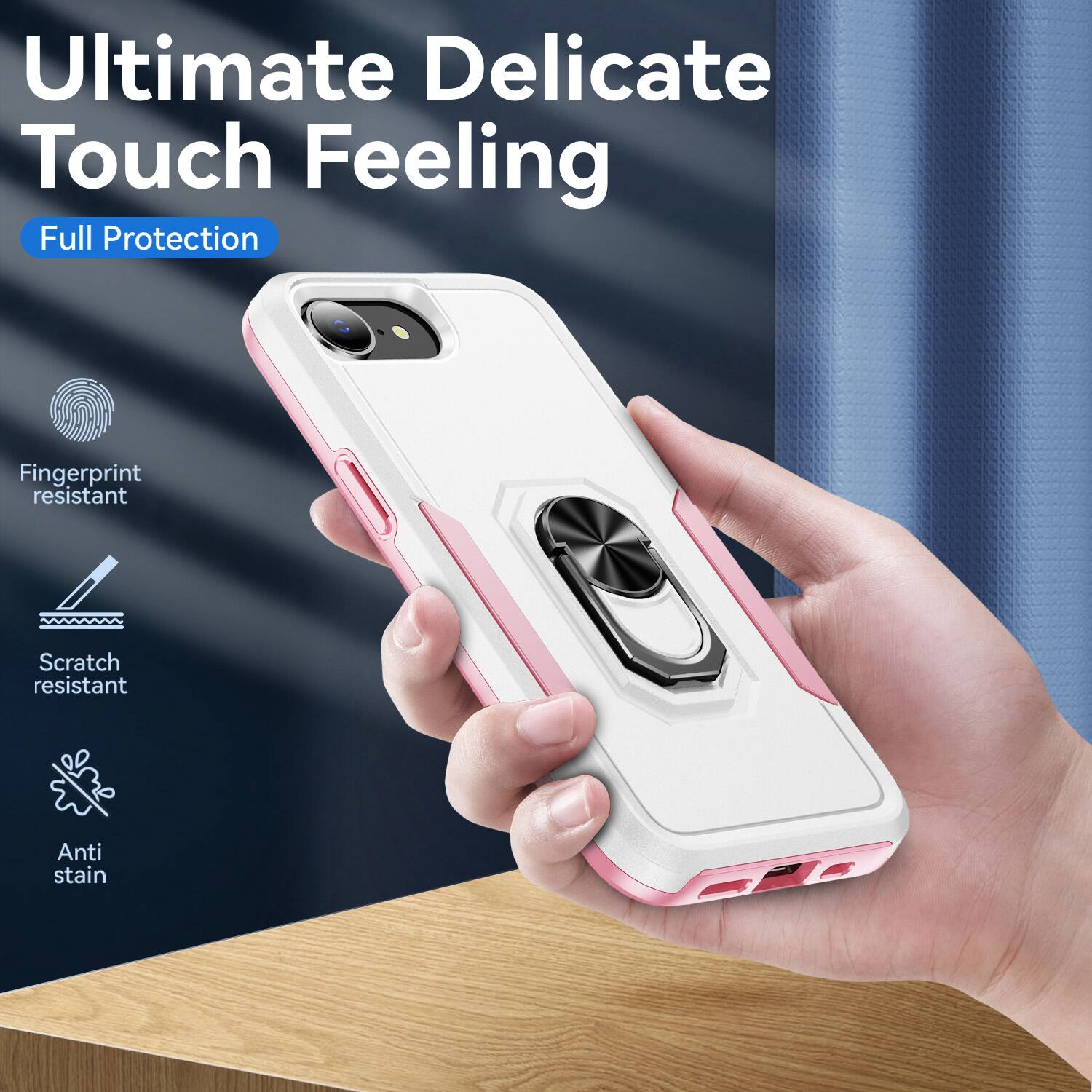 Ultimate Delicate Touch Feeling  
Full Protection  
Fingerprint resistant  
Scratch resistant  
Anti stain
