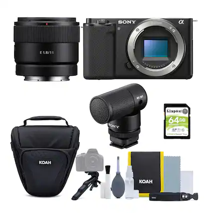 - SONY E-mount
- E 1.8/11
- SONY A10
- Kingston 64GB SDXC UHS-I CANVAS Select Plus
- MIC OUT
- KOAH
- KOAH
- KOAH