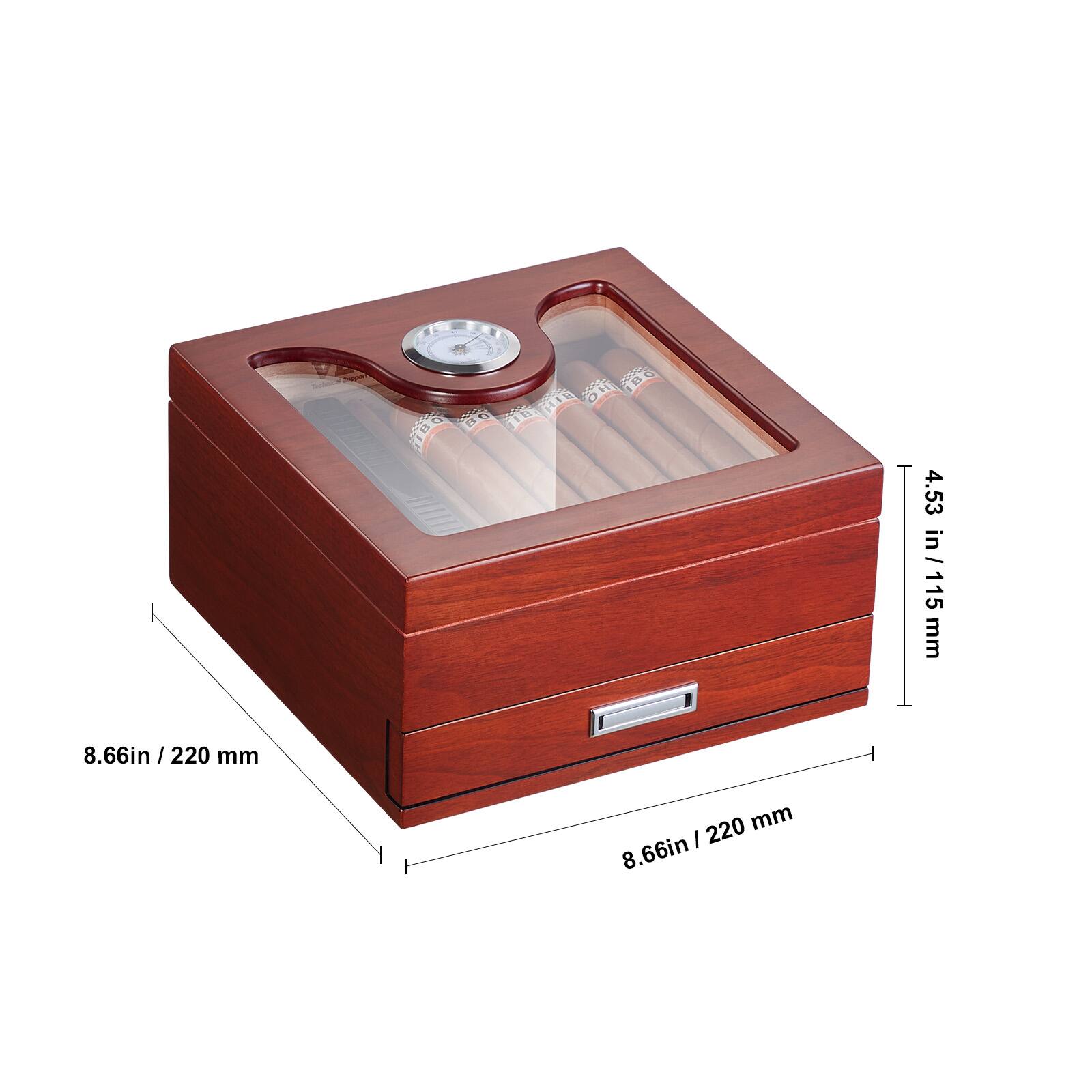 - 8.66 in / 220 mm
- 4.53 in / 115 mm
- 8.66 in / 220 mm