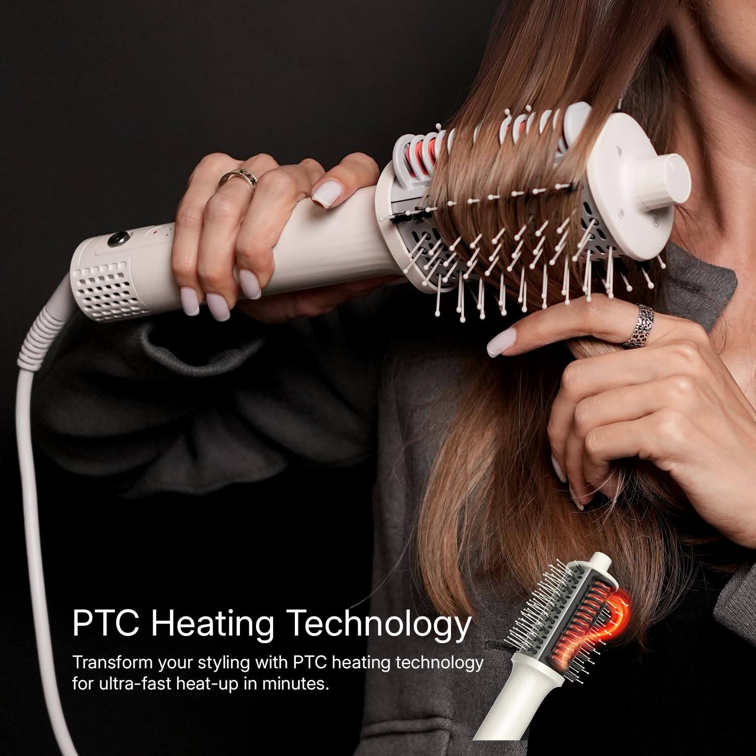 PTC Heating Technology  
Transform your styling with PTC heating technology for ultra-fast heat-up in minutes.