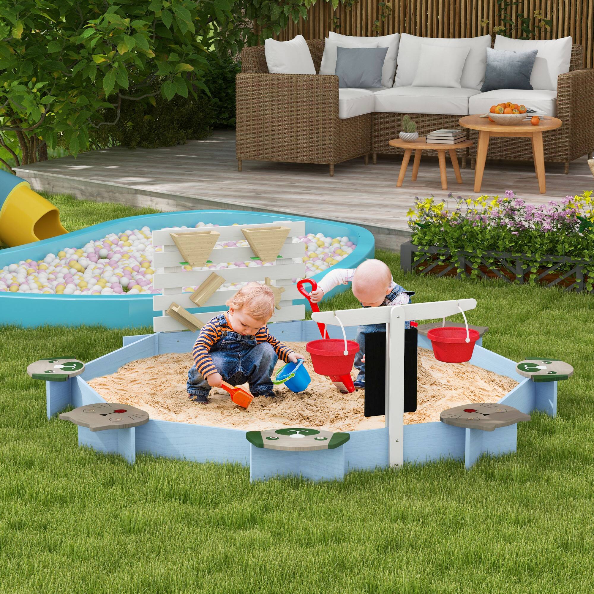 Alt View 1. Outsunny - Sandbox for 3-7 Years.