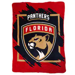 Northwest - Florida Panthers 46" x 60" Dimensional Micro Raschel Plush Throw Blanket - Red