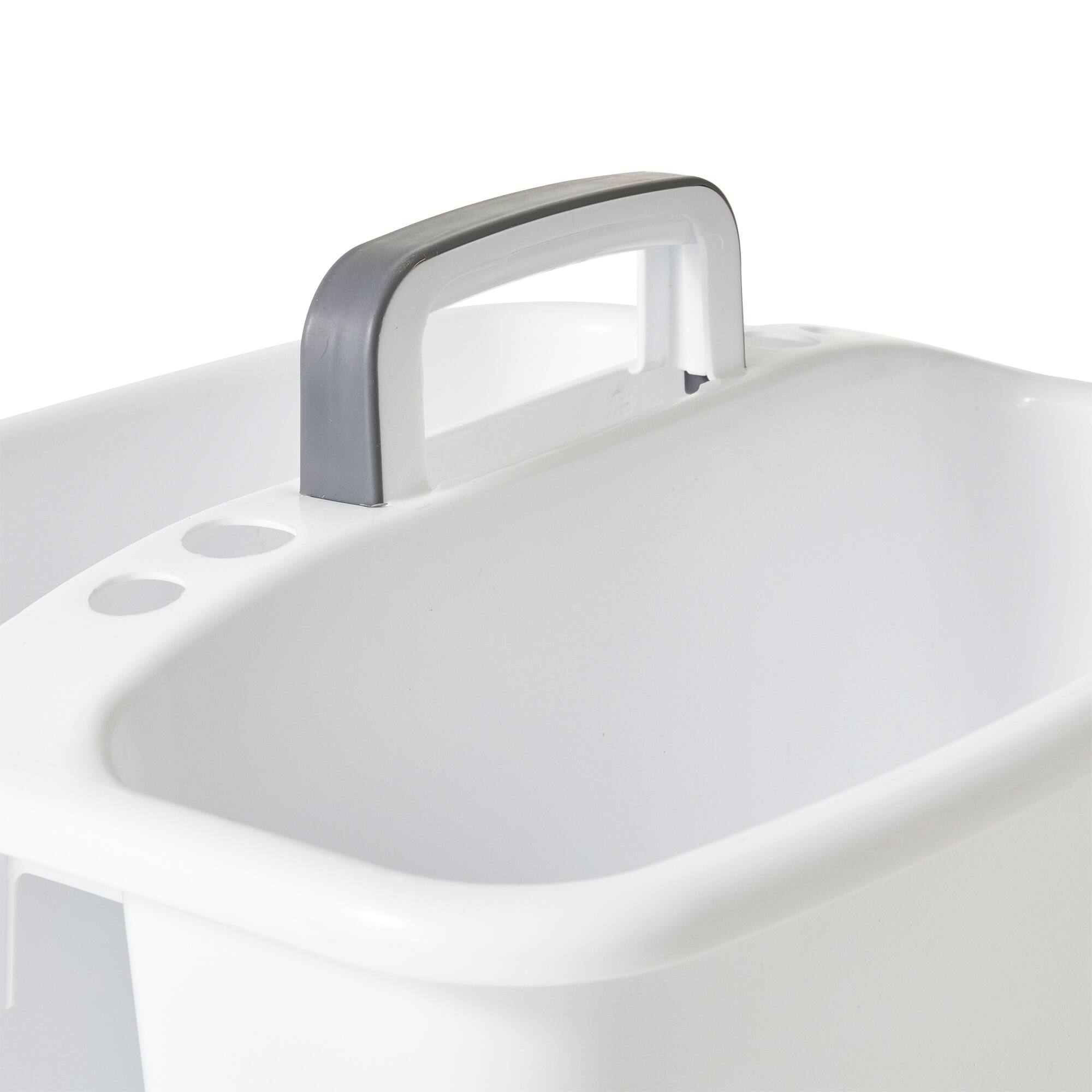 Alt View 10. Gracious Living - Gracious Living Large Divided Storage Tote Cleaning Caddy w/Handle, White (6 Pk) - White.