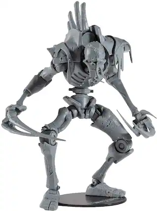 Front. McFarlane Toys - Warhammer 40K 7 Inch Action Figure | Necron Flayed One (Artist Proof) - Grey.