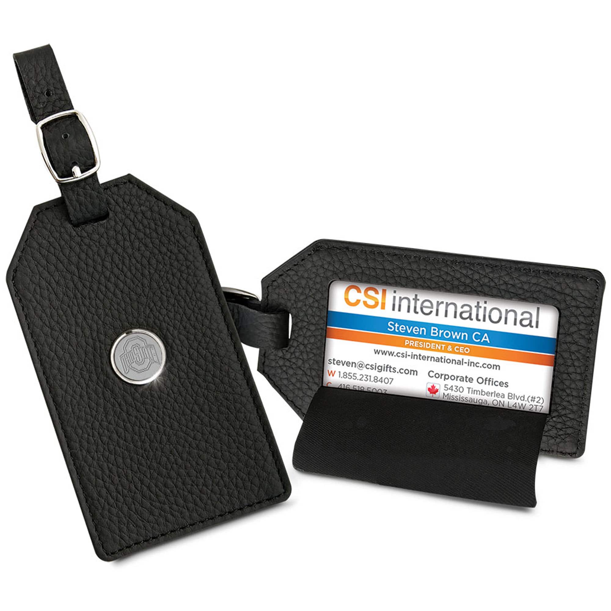Jardine - Ohio State Buckeyes Leather Luggage Tag - Black price history on PriceWatchPro