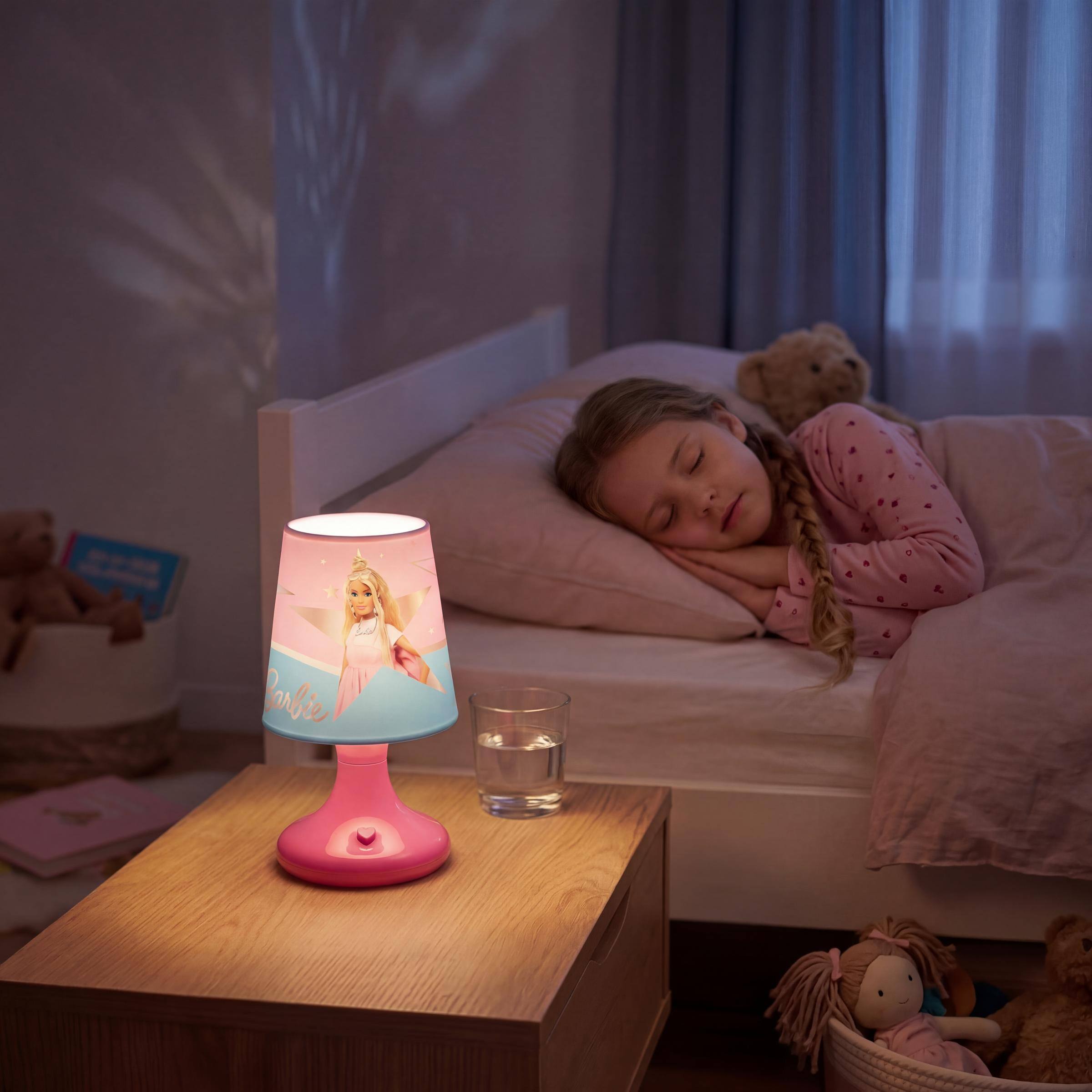 Alt View 4. Lexibook - Barbie Wireless Mini Bedside Lamp and Nightlight.