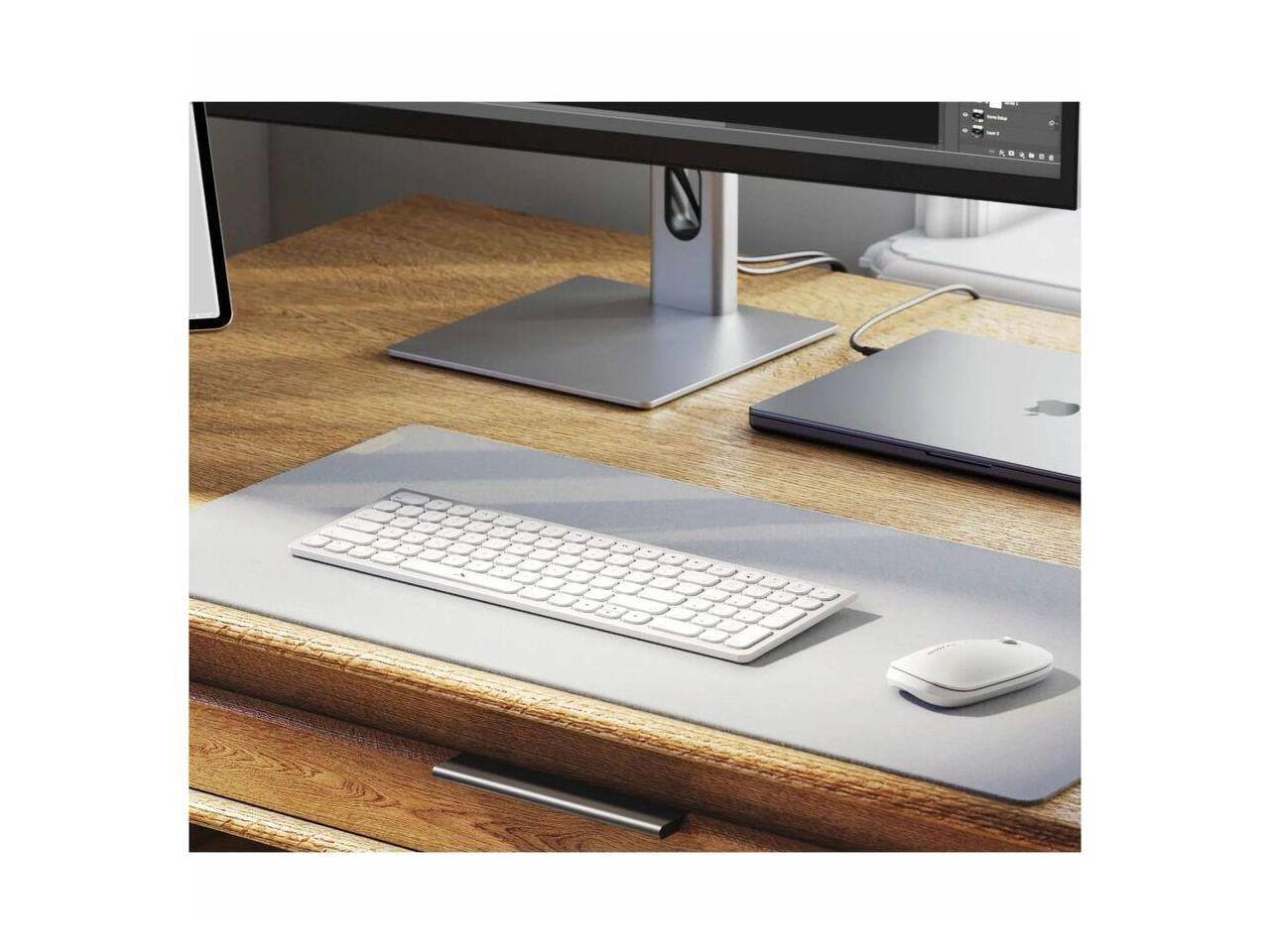 Alt View 3. Alogic - Alogic Echelon USB-C Rechargeable Wireless Mouse & Compact Keyboard for Mac - Bluetooth/RF 5.0 - White - White.