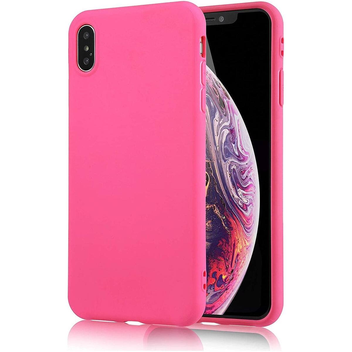 Front. Entronix - Entronix Liquid Silicone Case for iPhone XS Max - Premium Protection & Comfort - Hot Pink.