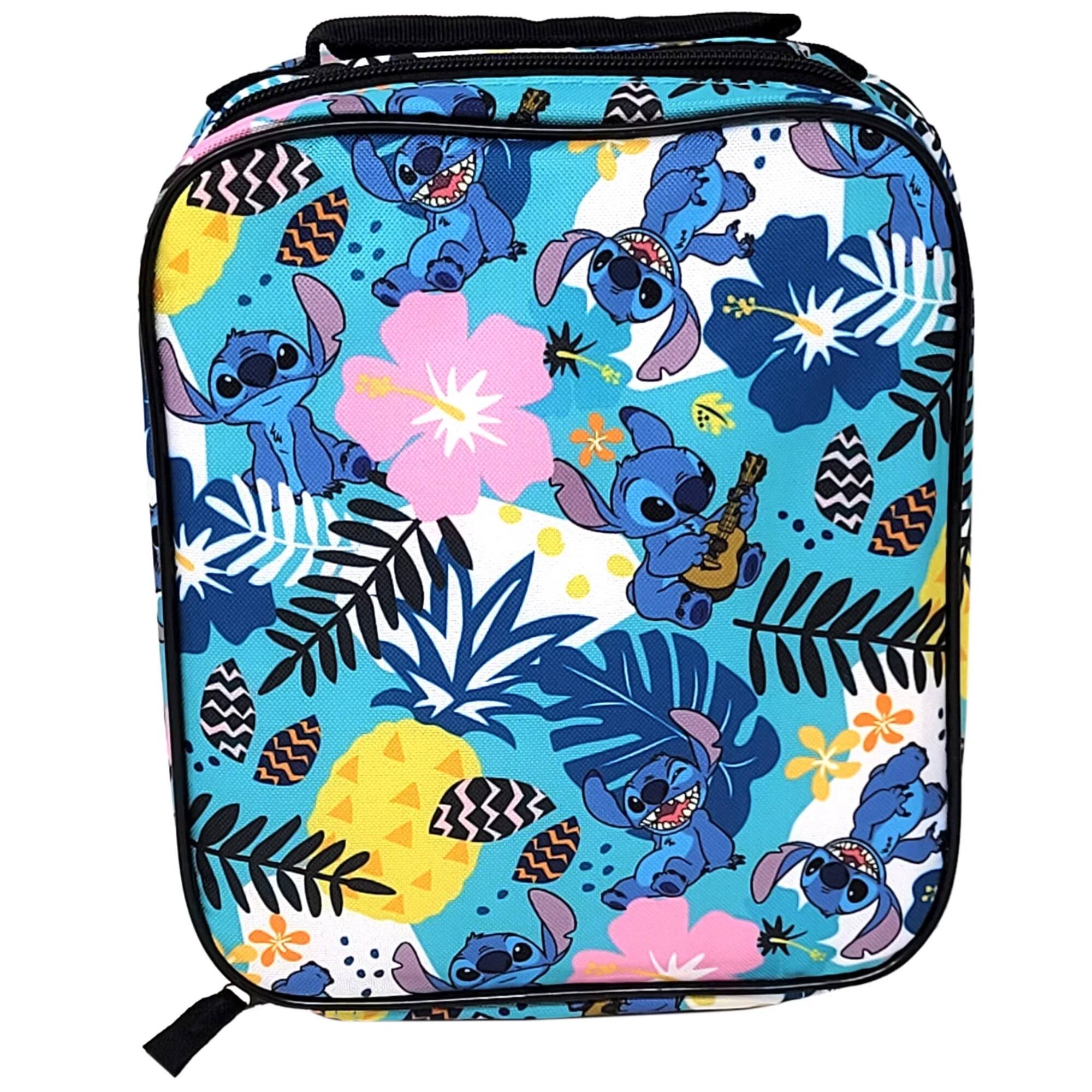 Alt View 1. Disney - Disney Stitch all over print, bottom drop Lunch Bag for Kids age 3+, Unisex - Assorted Pre-Pack.