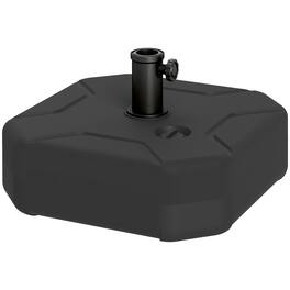 Outsunny - Square Patio Umbrella Base Holder, Outdoor Umbrella Stand - Black